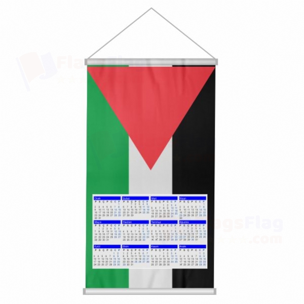 Palestine Woven Fabric Digital Printing Calendar