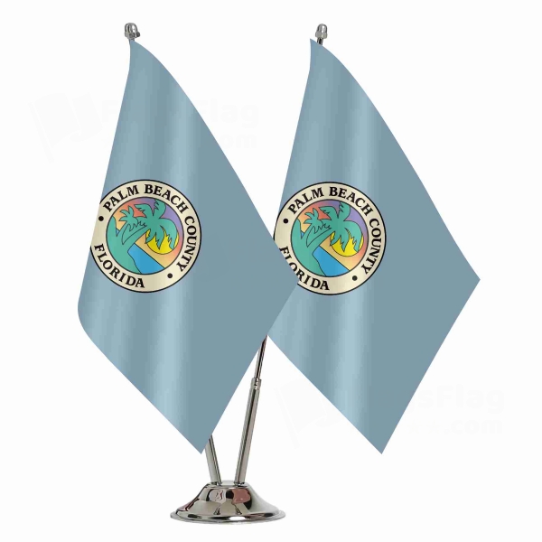 Palm Beach Count Florida 2 Table Flags
