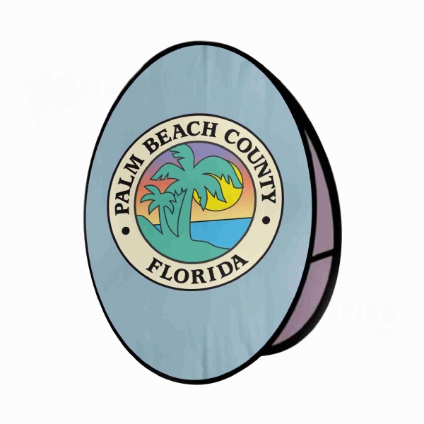Palm Beach Count Florida Round Cloth Banner Display Stands