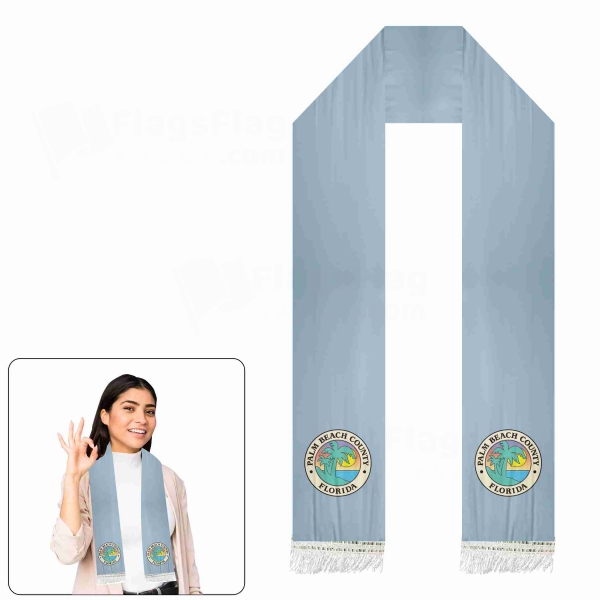 Palm Beach Count Florida Scarf Digital Printing