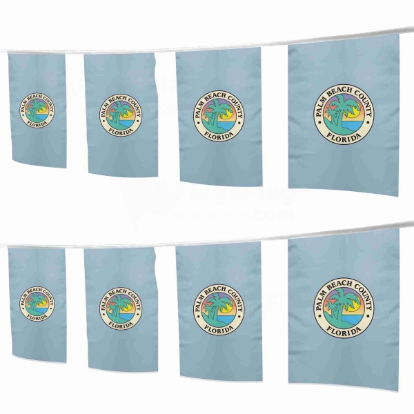 Palm Beach Count Florida Square String Flags