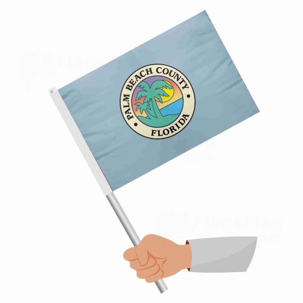 Palm Beach Count Florida Stick Flag