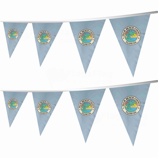 Palm Beach Count Florida Stringed Triangle Flag