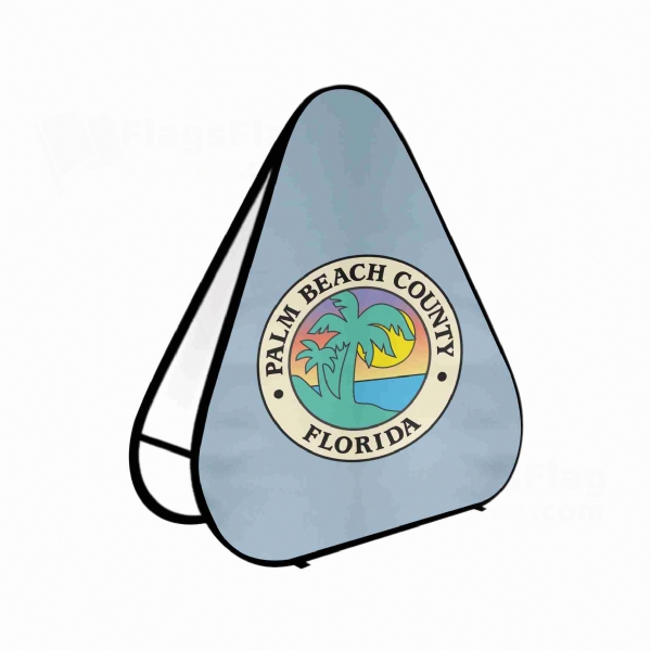 Palm Beach Count Florida Triangle Fabric Banner Display Stands