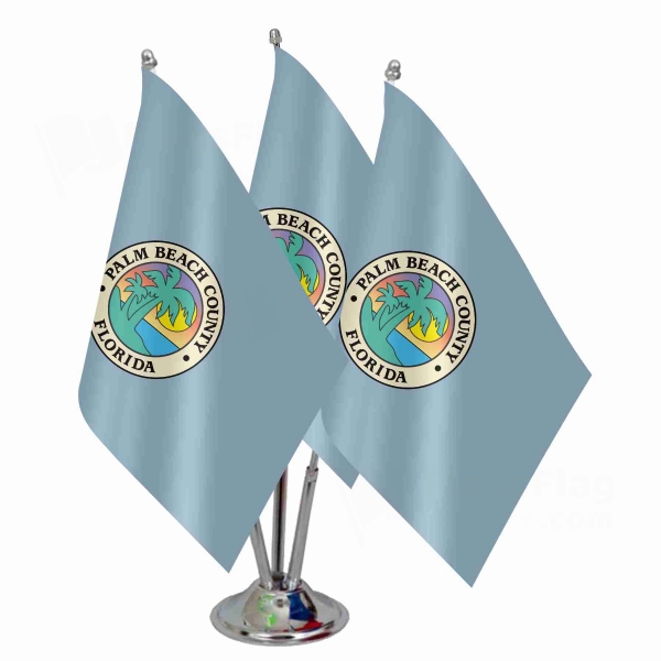 Palm Beach Count Florida Triple Table Flag