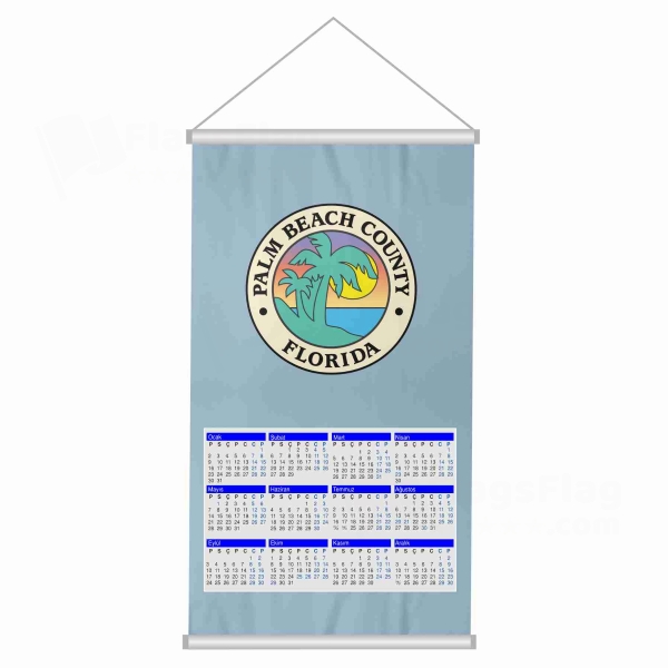 Palm Beach Count Florida Woven Fabric Digital Printing Calendar