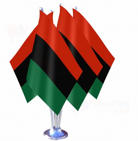 Pan Africa Quadruple Table Flag