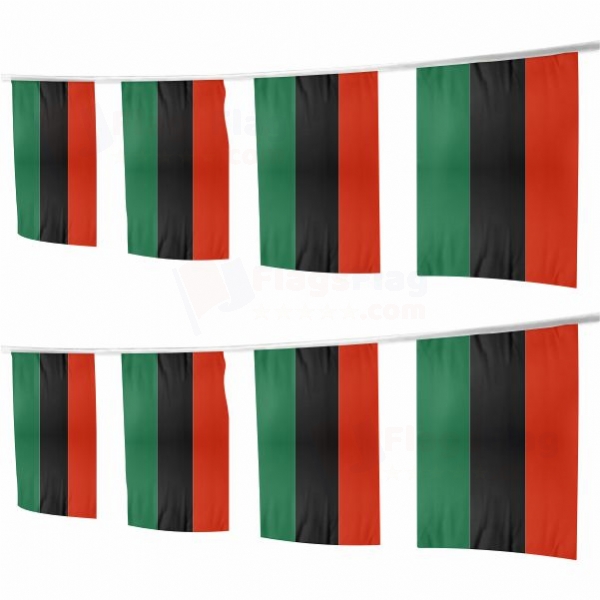 Pan Africa Square String Flags