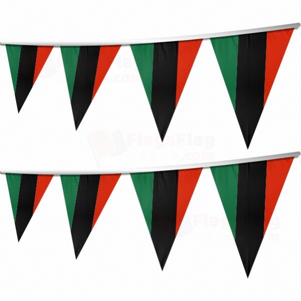 Pan Africa Stringed Triangle Flag