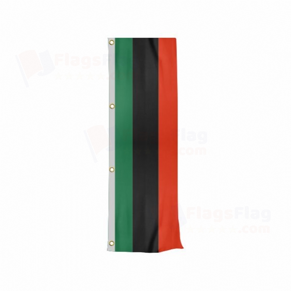 Pan Africa Vertically Raised Flags