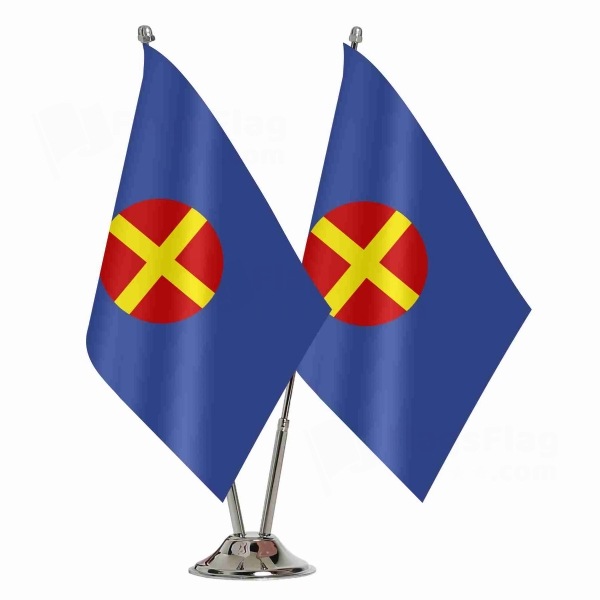 Pan European Union Of The Kalergi 2 Table Flags