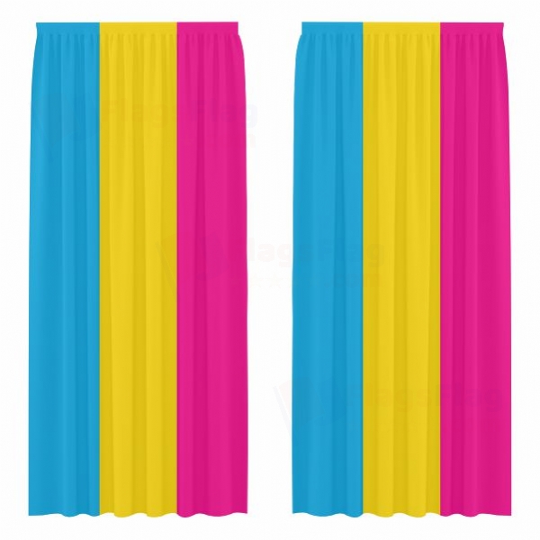 Pansexual Digital Printed Curtains