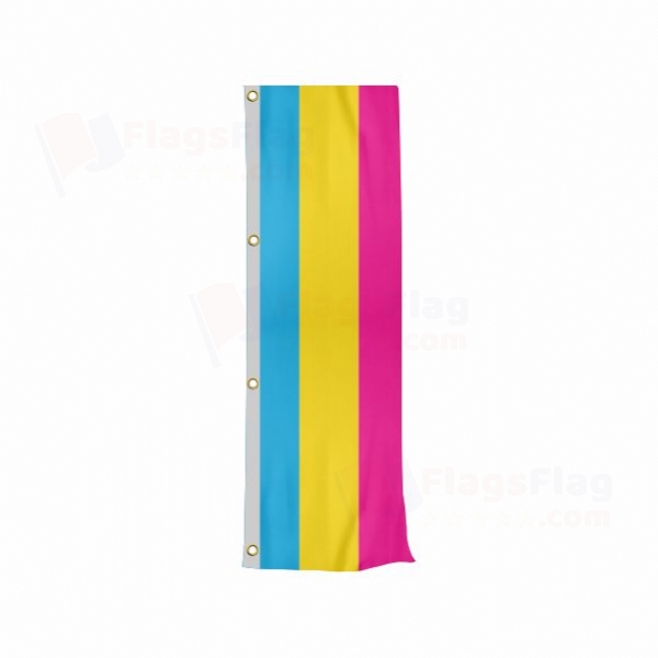 Pansexual Vertically Raised Flags
