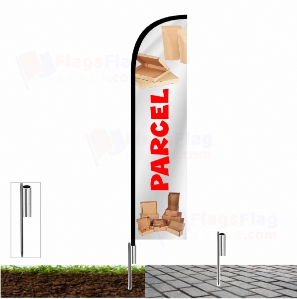 Parcel Flags with fishing line