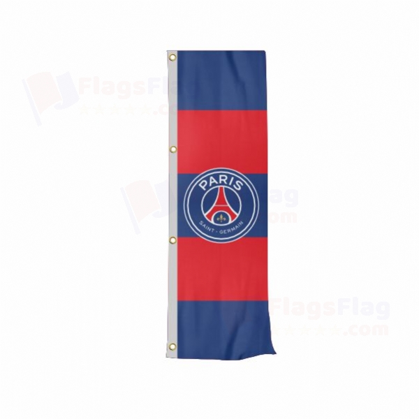 Paris Saint Germain FC Vertically Raised Flags