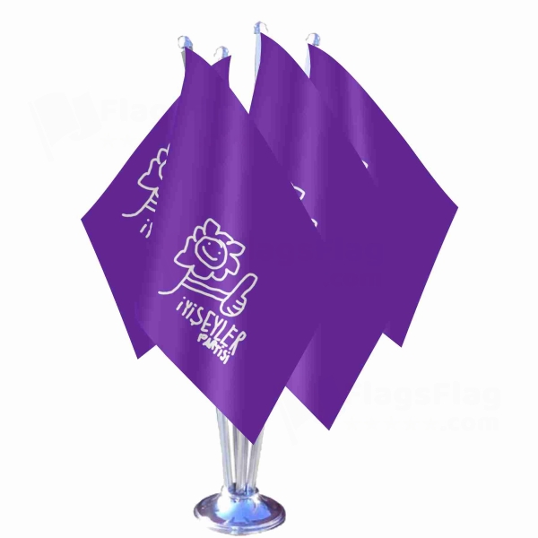 Party Of Good Deeds Quadruple Table Flag