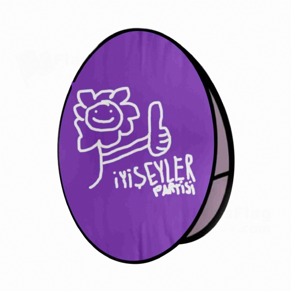 Party Of Good Deeds Round Cloth Banner Display Stands