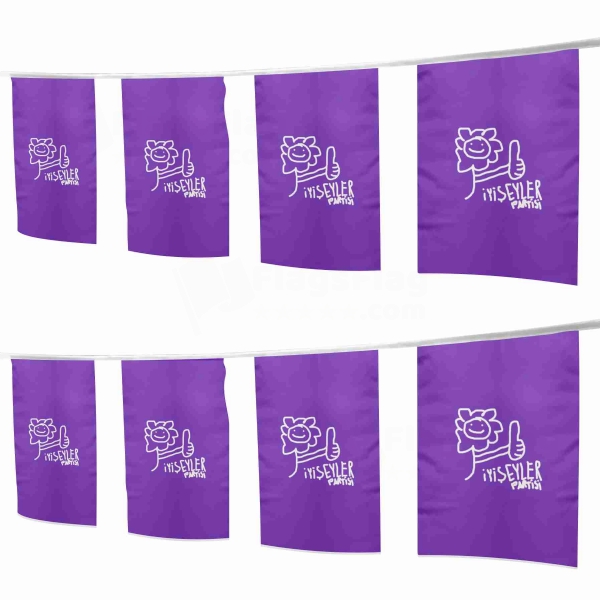 Party Of Good Deeds Square String Flags