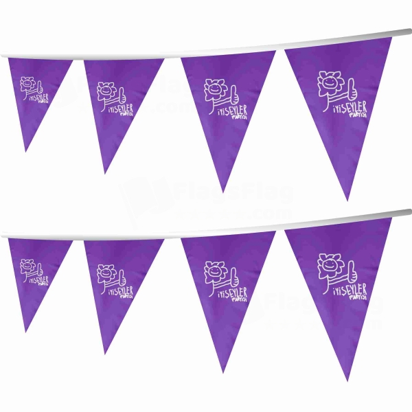 Party Of Good Deeds Stringed Triangle Flag
