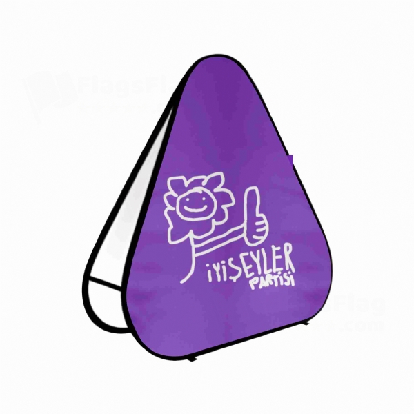 Party Of Good Deeds Triangle Fabric Banner Display Stands