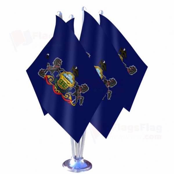 Pennsylvania Quadruple Table Flag
