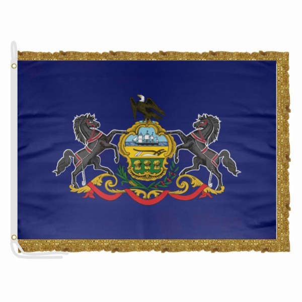 Pennsylvania Satin Office Flag