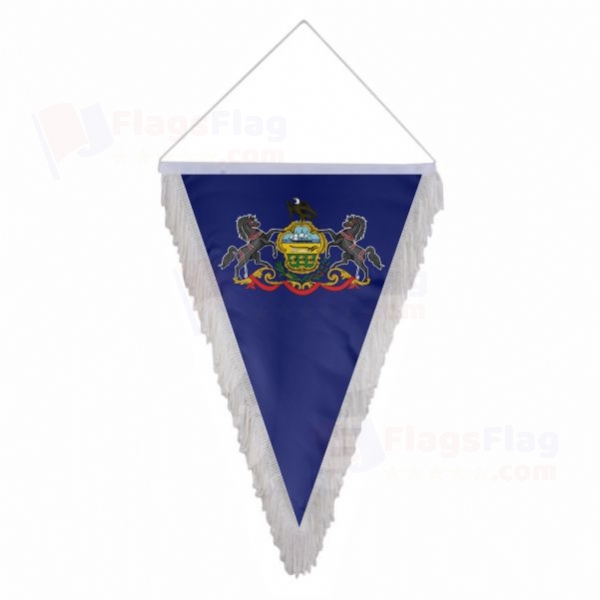 Pennsylvania Triangle Fringed Streamers