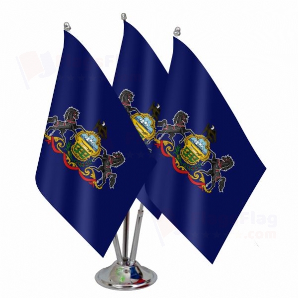 Pennsylvania Triple Table Flag