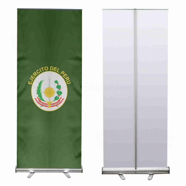 Peruvian Army Roll Up Banner