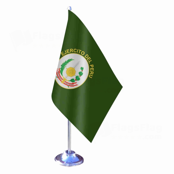 Peruvian Army Single Table Flag