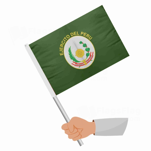 Peruvian Army Stick Flag