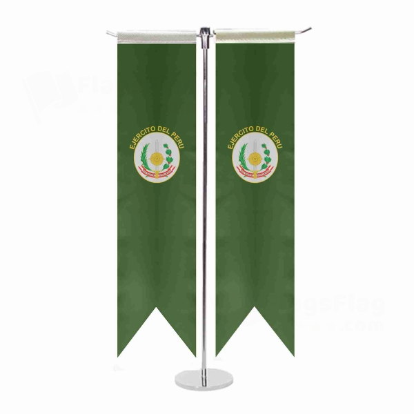 Peruvian Army T Table Flags