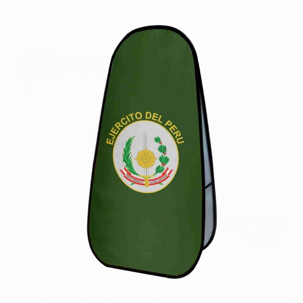 Peruvian Army Vertical Cloth Banner Display Stands