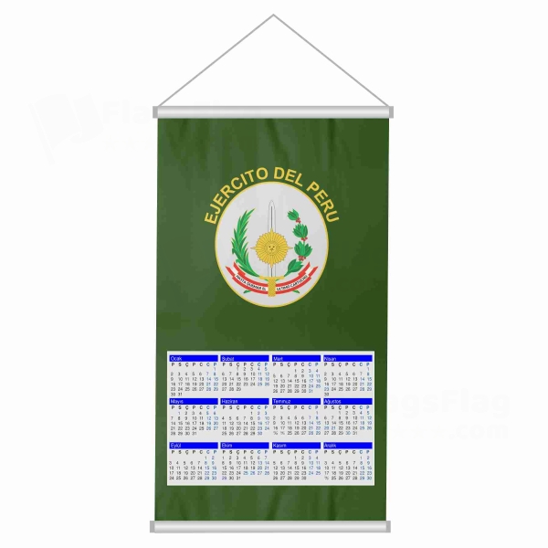 Peruvian Army Woven Fabric Digital Printing Calendar