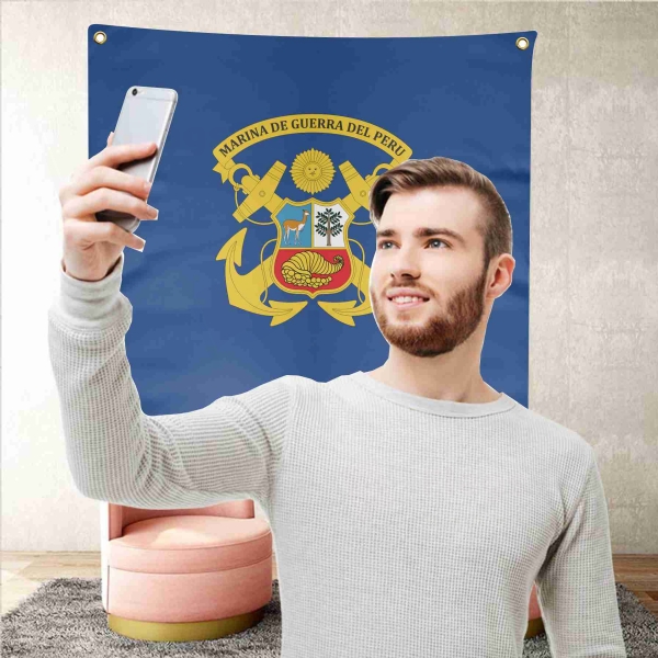 Peruvian Navy Background Selfie Shooting Landscapes