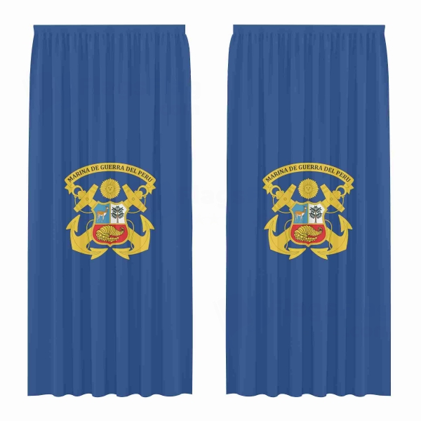 Peruvian Navy Digital Printed Curtains