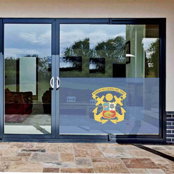 Peruvian Navy Glass Film Peruvian Navy One Way Vision Printing