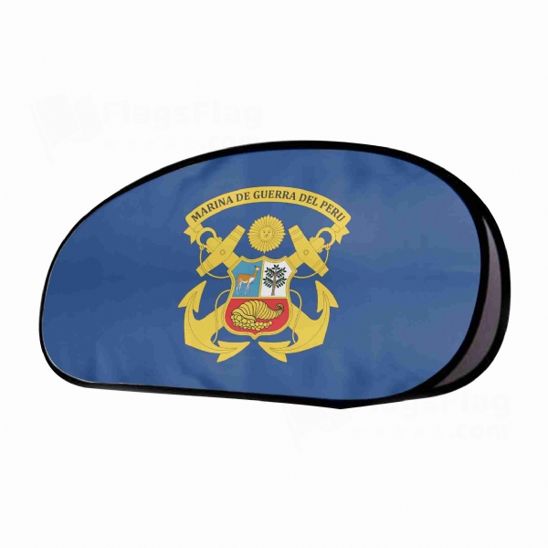 Peruvian Navy Horizontal Fabric Banner Display Stands