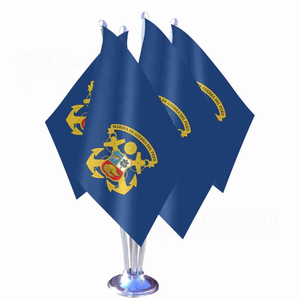 Peruvian Navy Quadruple Table Flag