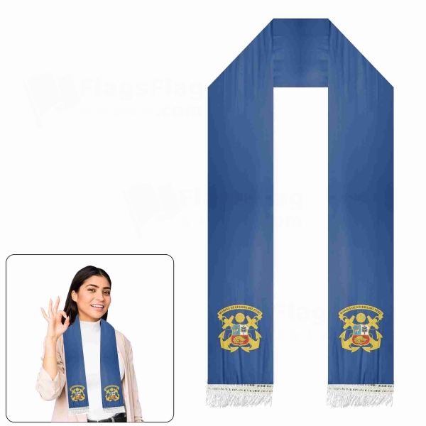 Peruvian Navy Scarf Digital Printing