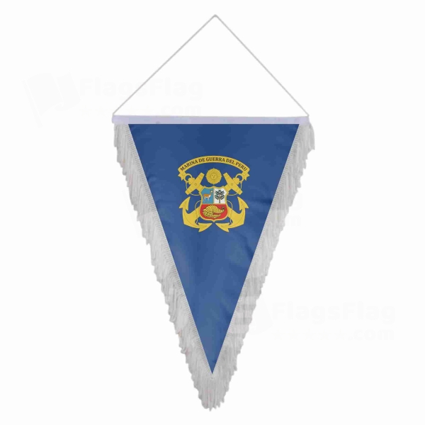 Peruvian Navy Triangle Fringed Streamers