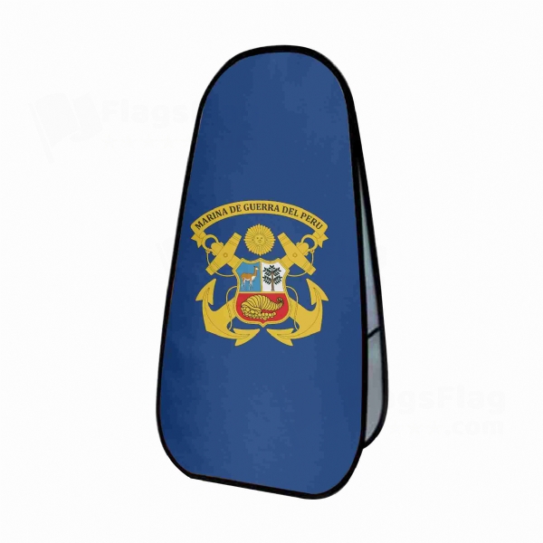 Peruvian Navy Vertical Cloth Banner Display Stands