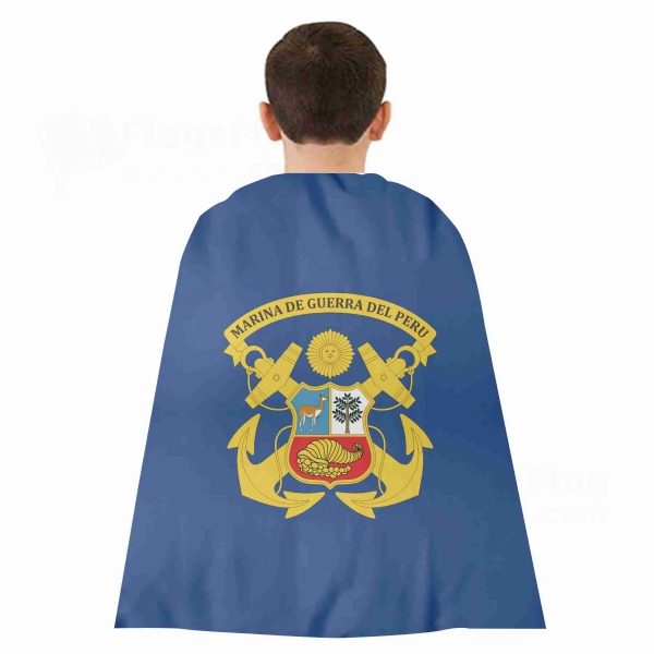 Peruvian Navy Woven Fabric Cloak Digital Printing