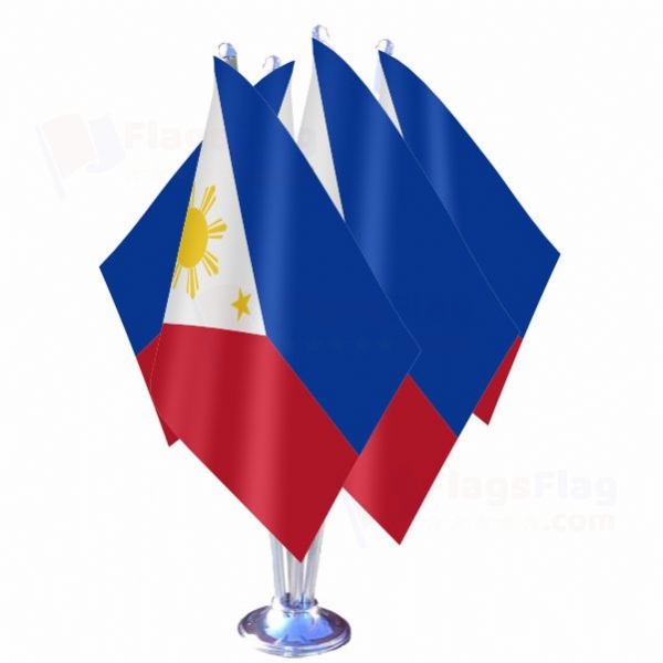 Philippines Quadruple Table Flag