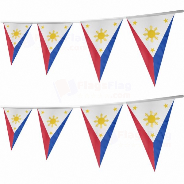 Philippines Stringed Triangle Flag