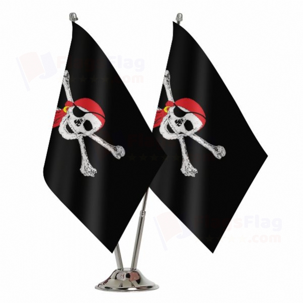 Pirate Bandana 2 Table Flags