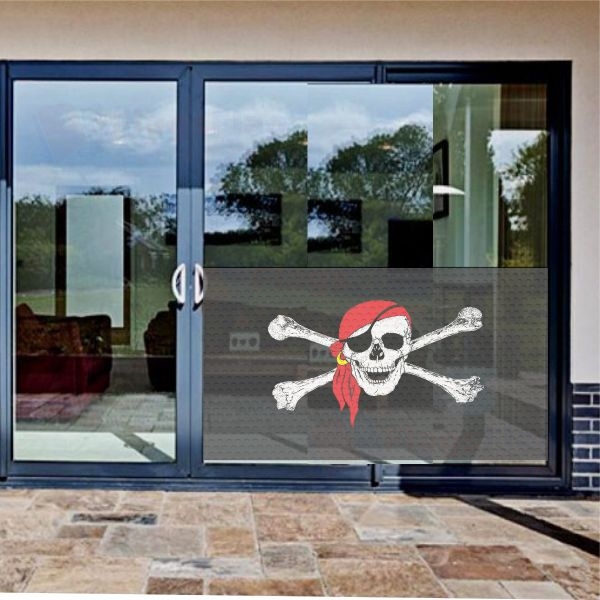Pirate Bandana Glass Film Pirate Bandana One Way Vision Printing
