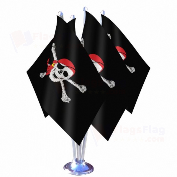 Pirate Bandana Quadruple Table Flag