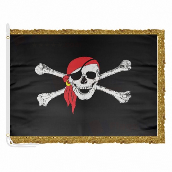 Pirate Bandana Satin Office Flag