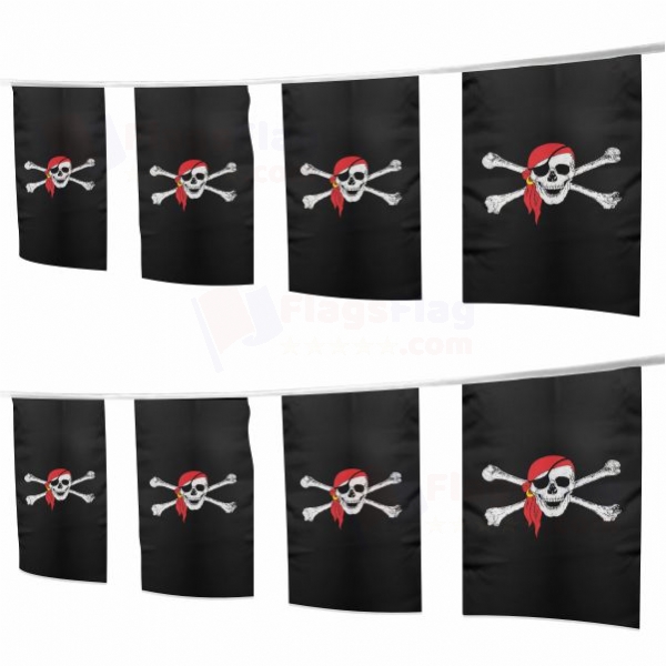 Pirate Bandana Square String Flags